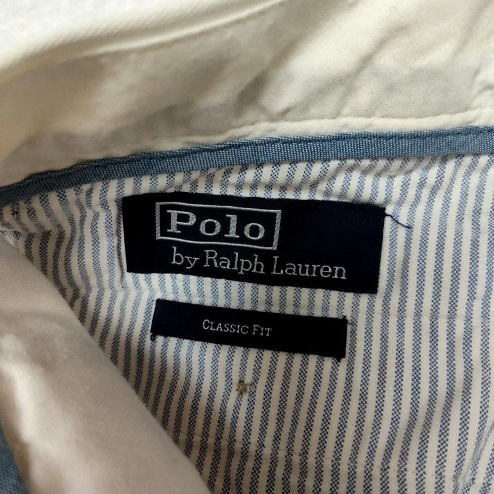 Polo Ralph Lauren Pants Mens 34x34 White Chino Classic Fit Stretch Pockets READ